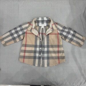 Burberry Kids Plaid Shirt - Beige, Gray, Red